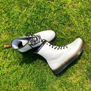 Dr. Martens White Zavala Combat Boot